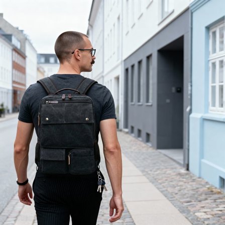 Šedý kompaktný batoh pre mužov - Ruksaky