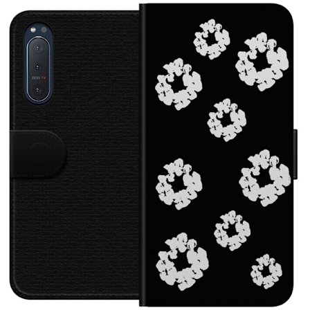 Sony Xperia 5 II Lompakkokotelo Tears esteettinen, ajaton denim-tunnelma ja kukkainspiroimat yksityiskohdat tuovat ilmaisevan ja korkealaatuisen kaupu
