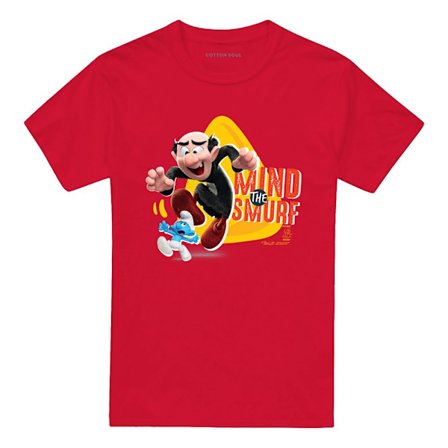 Smurfarna Unisex Vuxen Mind The Smurf Gargamel T-Shirt 3XL Röd