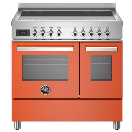 Bertazzoni PRO95I2EART Professional induktionsspis med dubbelugn, 90 cm, orange | Vitvaror > Induktionshällar > Induktionsspis | Bagaren och Kocken