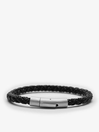 John Henric Men's Schwarzes Armband Albury Size 22cm