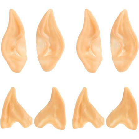 Latex Elf Ears, 4 par Fairy Pixie Elf Ears Spetsiga protesöron