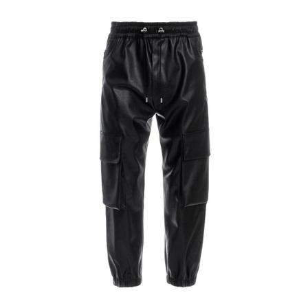 Balmain, Tapered Trousers Zwart, Heren, Maat:S