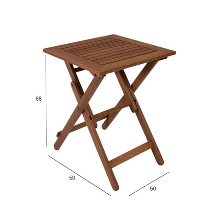 Bord ROUEN 50x50xH68cm, meranti