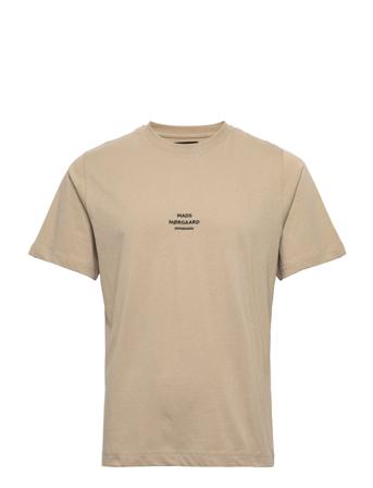 Organic Twin Embroidery Tee T-shirt Beige Mads Nørgaard
