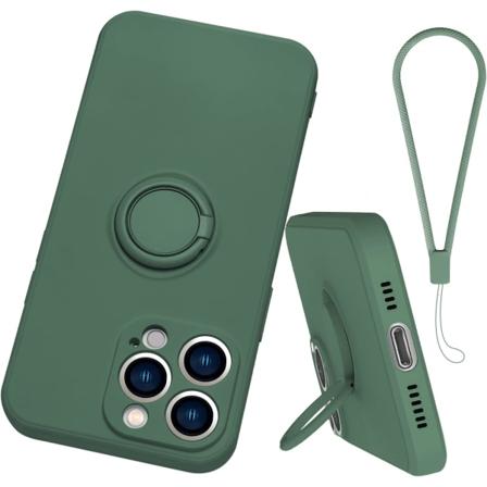 Silikone Ring Holder Etui til iPhone 13 Pro Max, Fuld Beskyttelse