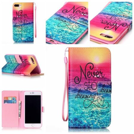 Plånboksfodral Apple iPhone 8 Plus – Never Stop Dreaming