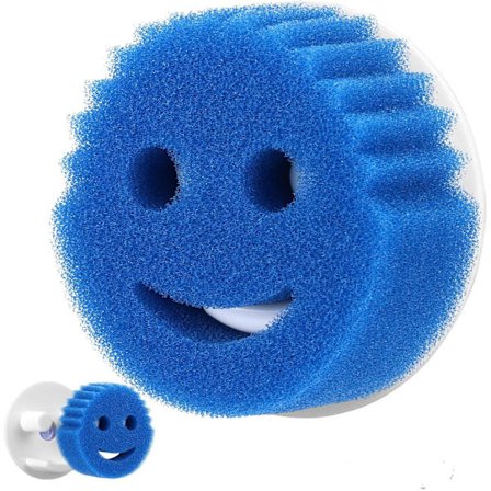 Scrubb Svamp Hållare för Pappa Mamma Rolig Leende Ansikte Svamp Hållare, Scrub Daddy Svamp Hållare
