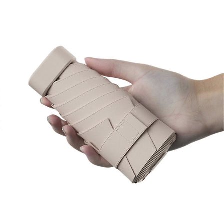 Mini Hopfällbart Paraply Kvinnor Anti-UV Solskyddsparaply med Fodral H
