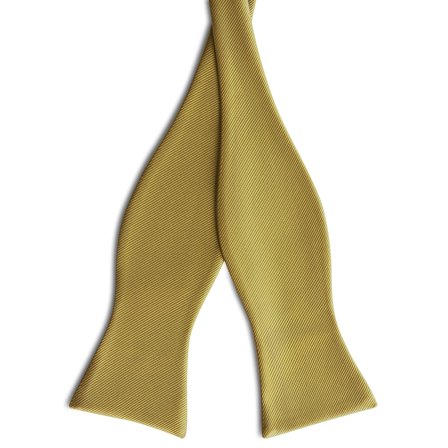 Mustard Yellow Self-Tie Grosgrain Bow Tie for Men - Self-tie bow ties