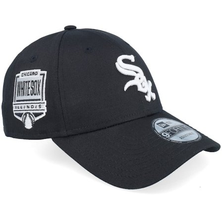 New Era - MLB Sort adjustable Kasket - Chicago White Sox Side Patch 9FORTY Black Adjustable @ Hatstore