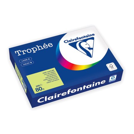 CLAIREFONTAINE Kopieringspapper A4 80g ohålat naturgrön 500/fp - Lyreco - Kontorspapper - Specialpapper - Färgat - A4