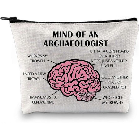 Arkeologgåva En arkeologs sinne sminkväska arkeologiintresserade kosmetikväska arkeologigåva (En arkeologs sinne)