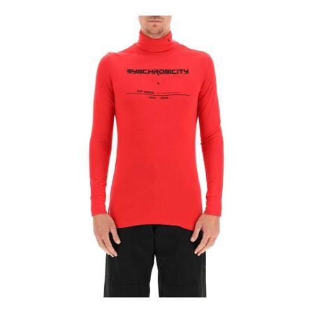 Raf Simons tour sous pull Rød, Herre Rullekraver