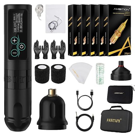 Tatueringspenna, 4,0 mm slag, 205 g vikt,Svart KIT1