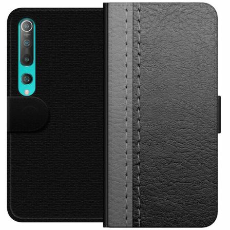 Xiaomi Mi 10 5g Plånboksfodral Black & Grey Leather
