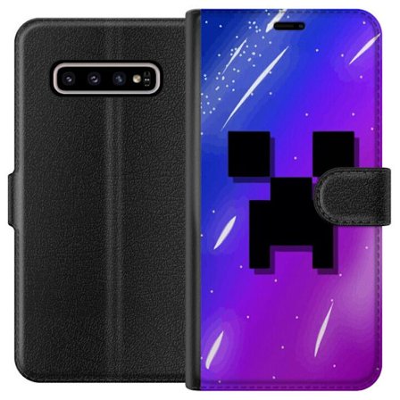 Kompatibel Tegnebogsetui til Samsung Galaxy S10+ Minecraft