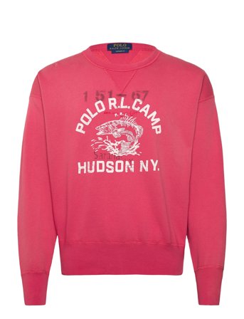 Polo Ralph Lauren Vintage Fit Fleece Graphic Sweatshirt - Pink - L