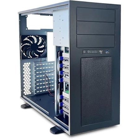 PC-chassi - FANTEC - AT-835-3525 - 8 platser HDD - 3 moduler 5.25 - Härdat glas