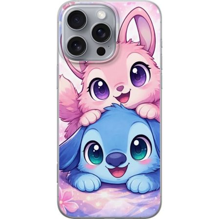 Yhteensopiva Puhelinkuori Apple Apple iPhone 16 Pro Max Suloinen kawaii-aiheinen kuvaus vaaleanpunaisilla ja sinisillä fantasieläimillä, suurilla s