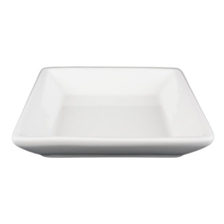 Mini porcelænsskål med skrå kant - 20 stk.