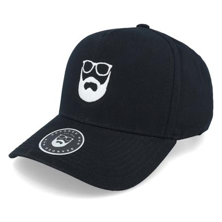 Bearded Man - Noir adjustable Casquette - Logo Curved A-Frame Black Adjustable @ Hatstore