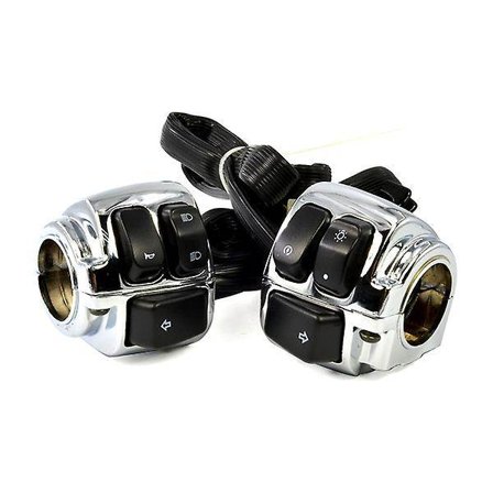 Motorcykel 1" 25 mm Styr Kontrolkontakt Ledningsnet Horn Blinklys Kontakt Til Harley Sportster Dyna Softail 96-12 - Motorcykel Swi