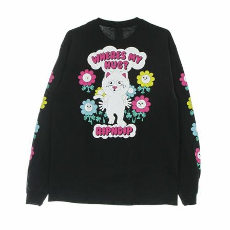 Ripndip long-sleeved wheres my hug l/s tee Sort, Herre Langærmet