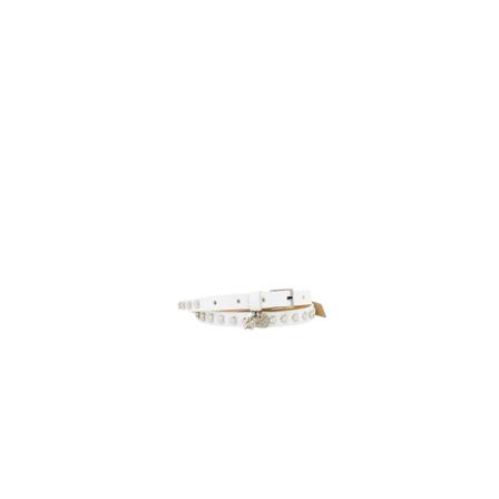 Patrizia Pepe, High waisting belt in 2V9396 a 6o 9 veal leather Wit, Dames, Maat:M