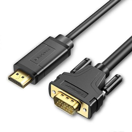 Typ A MINDPURE AD037 2m HDMI till VGA-kabel 1080P 60Hz HD-kompatibel sladd för TV/skärm/projektor
