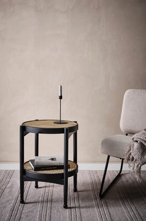 Jotex - Sidebord, Diameter 48 Cm Svart matt svart - HÖLLVIKEN - Kjøp Sidebord & småbord hos Jotex