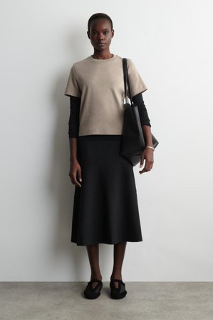 COS Women's Clean Cut T-Shirt in Beige