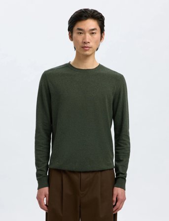 Selected Slmberg Crew Neck Noos - Green - L