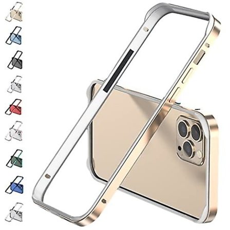 Aluminiumram Metall stötfångare Case Kompatibel Iphone 15 Pro Max/15 Pro/15 Plus med upphöjd kantskydd