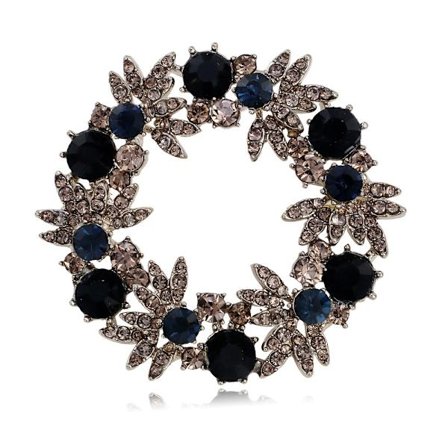 Moderigtig blomsterkrans broche, high-end let luksus temperament jakkesæt jakke tilbehør temperament bryst blomst broche Valentinsdags gave