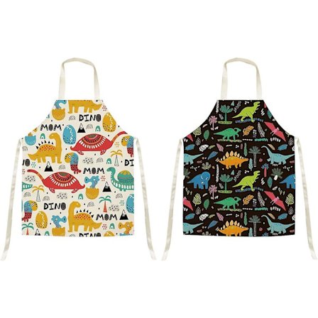 2 stk. Børneforklæder, Justerbare Børnekokkeforklæder, Linnedforklæder til Lmell Drengegave