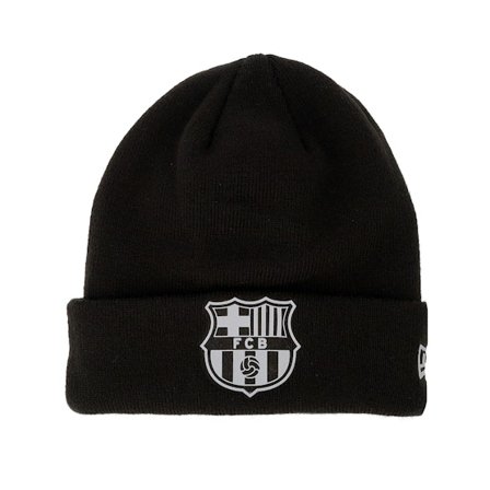 New Era - Football Zwart cuff Beanie - Barcelona Reflective Beanie Fcbarc Black Cuff @ Hatstore