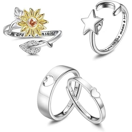 Stressringssats med 4 ringar