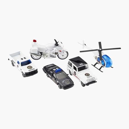 Leksaksfordon polis 5 st