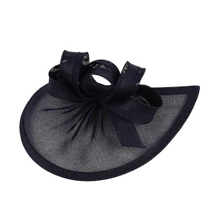 Sløyfedekorert elegant fascinatorhatt med hårbøyle, søt, edel, dekorativ, anti-fall, retro, imitert lin, brudepillebokshatt, hårtilbehør