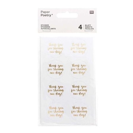 4 ark av Our day vita klistermärken