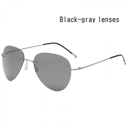 Solbriller Ultralette Rammeløse Foldbare Titanium Letvægts Solbriller Herre Tudse Spejl Køre Spejl Polariserede Solbriller
