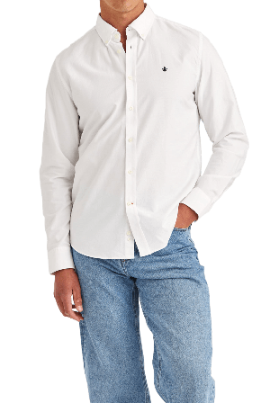 Morris Oxford skjortabutton down Skjortor Herr Vit L