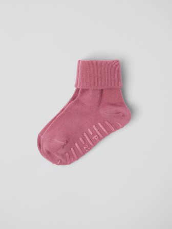 Polarn O. Pyret - Anti-slip socks merino wool - 25|27 - Childrenswear - pink
