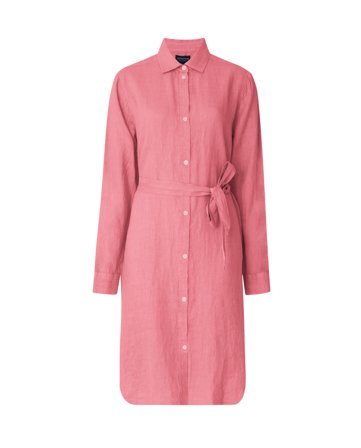 Lexington Isa linen shirt dress, pink
