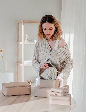 Organista Vegan Leather Combo Set - Beige - ONE SIZE