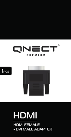 QNECT Adapter HDMI female - DVI-D 24+1 male