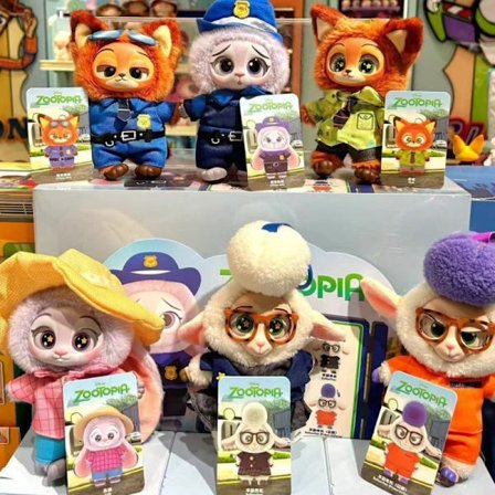 Blindboks med figurer - Vinyl og myke leker | Overraskelsesleke for samlere Politimann Nick fra Zootopia Blindposer og blindbokser