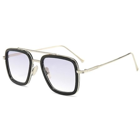 Tony-Stark Edith Marvel Avengers Iron-man Retro Firkantede Metal Solbriller Briller