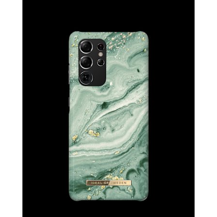 Printed Case Galaxy S21 Ultra Mint Swirl Marble